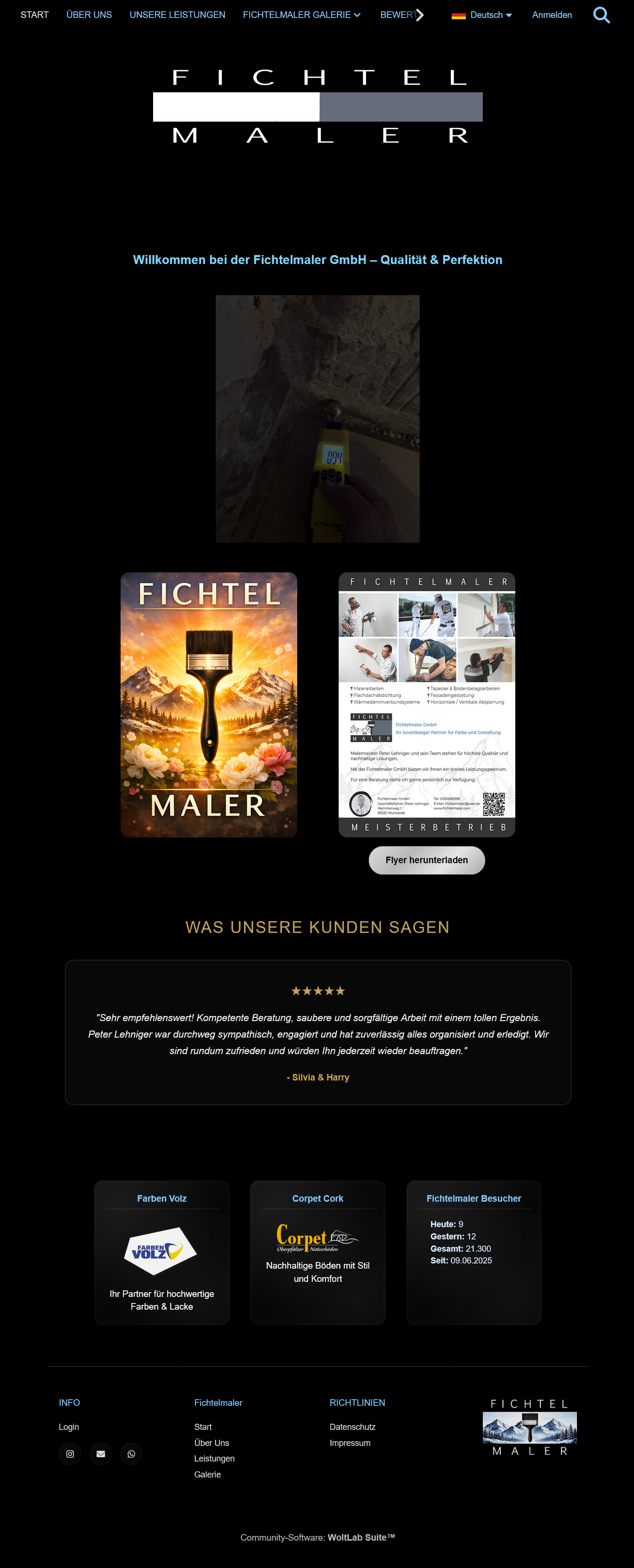Webdesign Projekt Fichtelmaler GmbH